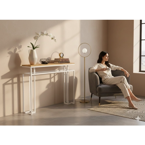 KONSOLA Z DREWNA LITEGO DĄB OLCHA JESION SKD-366